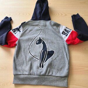 Vtg Baby Phat Y2K Cat Graphic Hoodie Jacket Gray Zip Teen Large Women Size Small